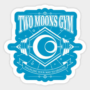 Two Moons Gym - White Sticker